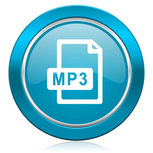 Mp3 파일 블루 아이콘 — 스톡 사진