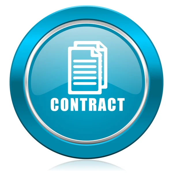 Contract blue icon — Stock Photo, Image