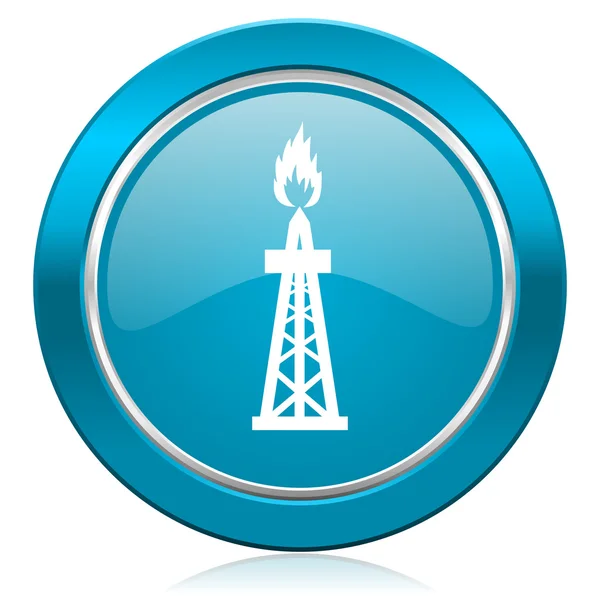 Gas icono azul signo de aceite — Foto de Stock