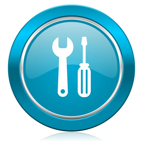 Tools blue icon service sign — Stock Photo, Image