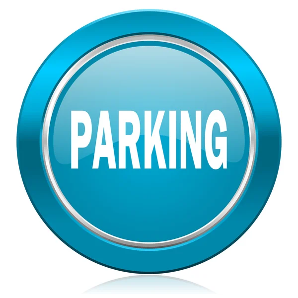Parcheggio icona blu — Foto Stock