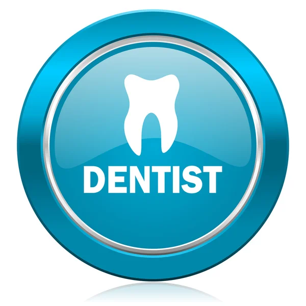 Dentysta niebieski ikona — Zdjęcie stockowe