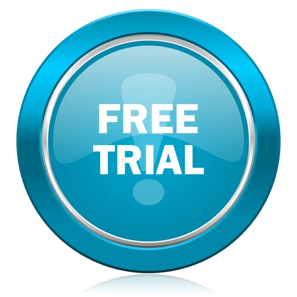 Free trial blue icon — Stock Photo, Image