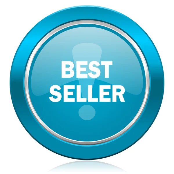 Nejlepší prodejce modrá ikona — Stock fotografie