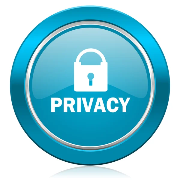 Pictogram Privacy blauw — Stockfoto