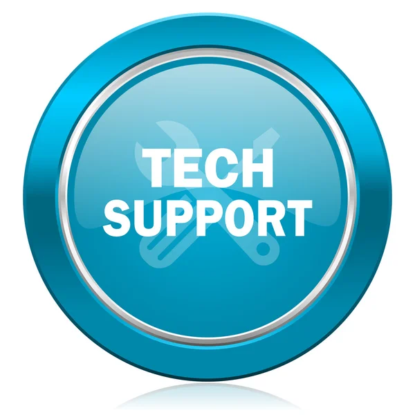 Technical support blue icon — Stock Photo, Image