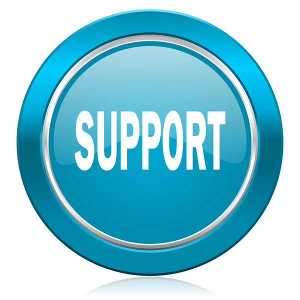 Support blue icon — Stock Photo, Image