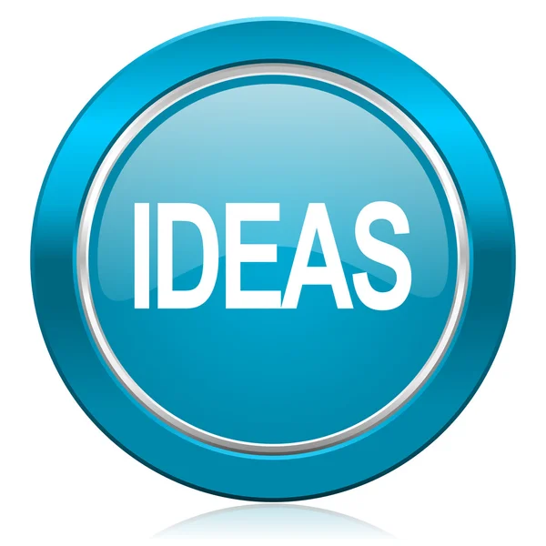 Ideas icono azul —  Fotos de Stock