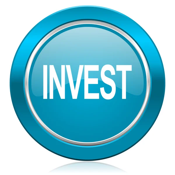 Investera en blå ikon — Stockfoto
