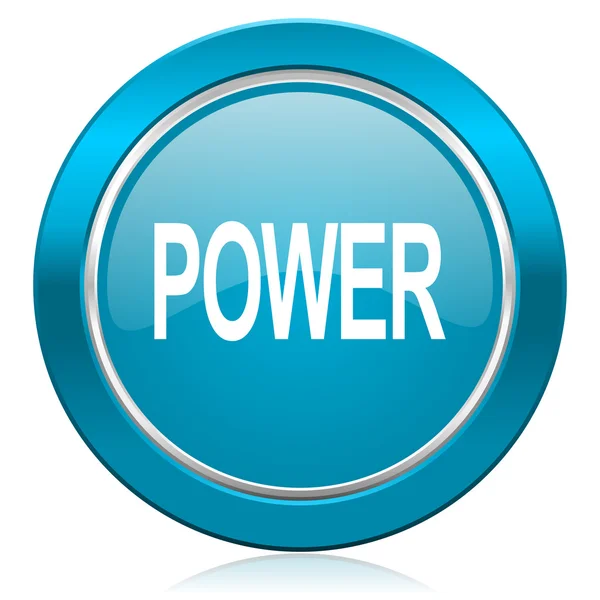 Power blue icon — Stock Photo, Image