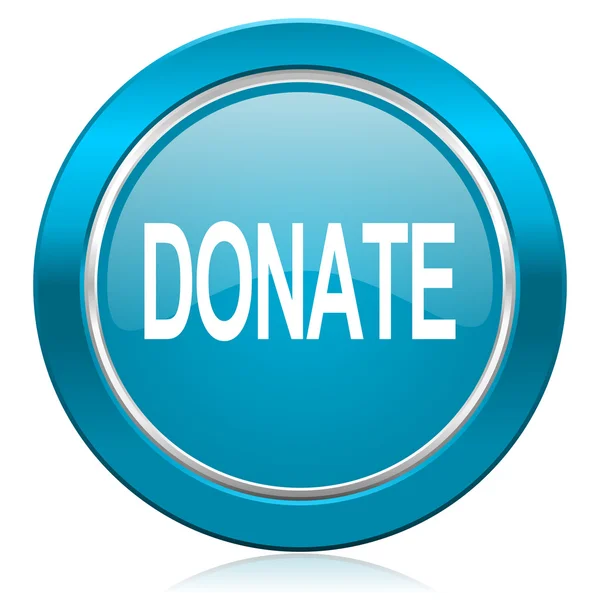Donate blue icon — Stock Photo, Image