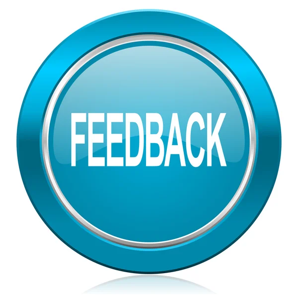 Feedback blue icon — Stock Photo, Image