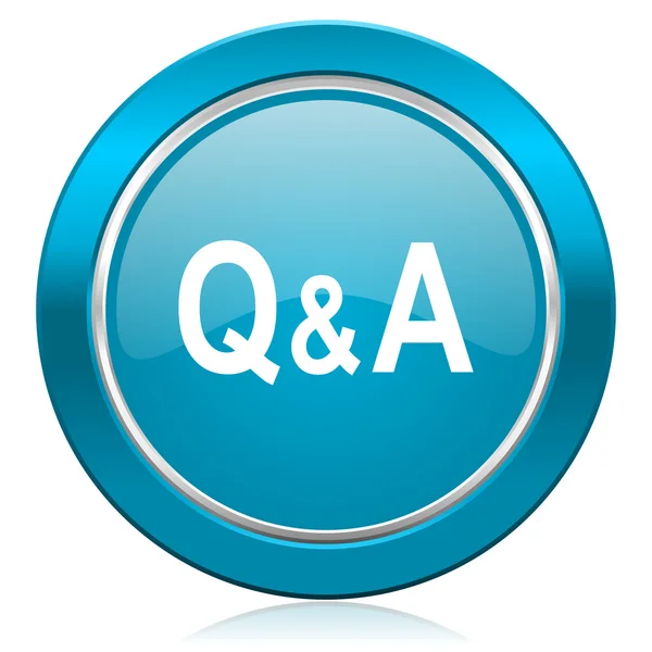 Question answer blue icon — Stock Photo, Image