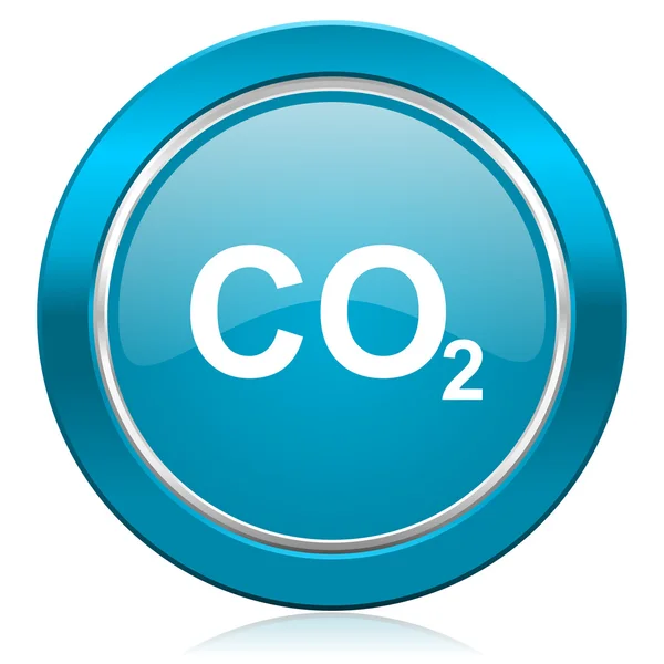 Dióxido de carbono ícone azul sinal de co2 — Fotografia de Stock