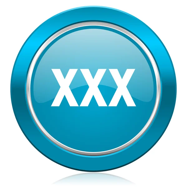 Xxx blue icon porn sign — Stock Photo, Image