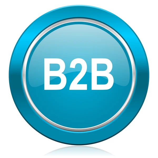 B2B modrá ikona — Stock fotografie