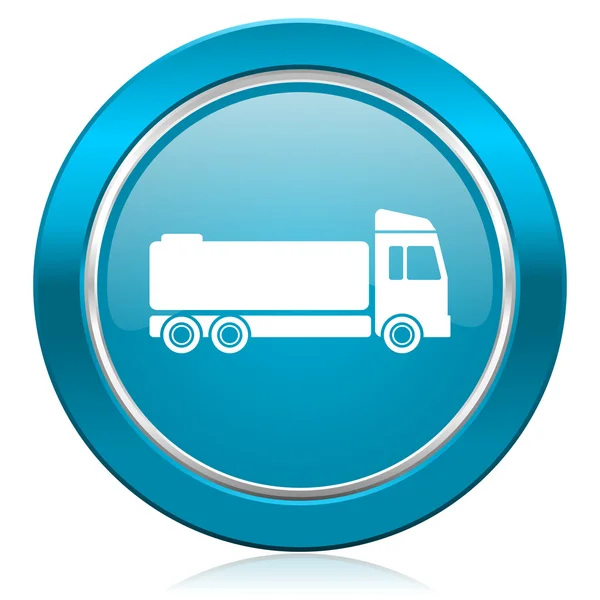 Truck blue icon cargo sign — Stock Photo, Image