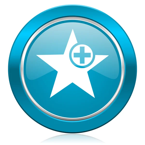 Hvězda modrou ikonu Přidat Oblíbené znamení — Stock fotografie
