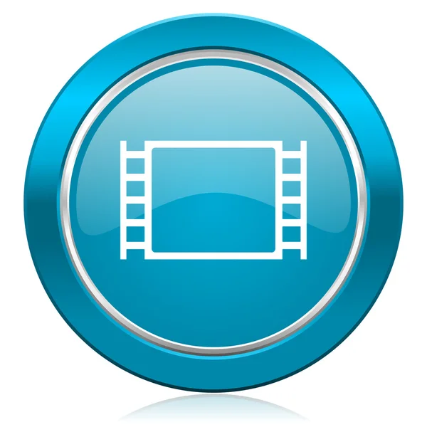 Movie blue icon — Stock Photo, Image