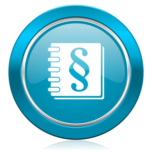 Law blue icon — Stock Photo, Image