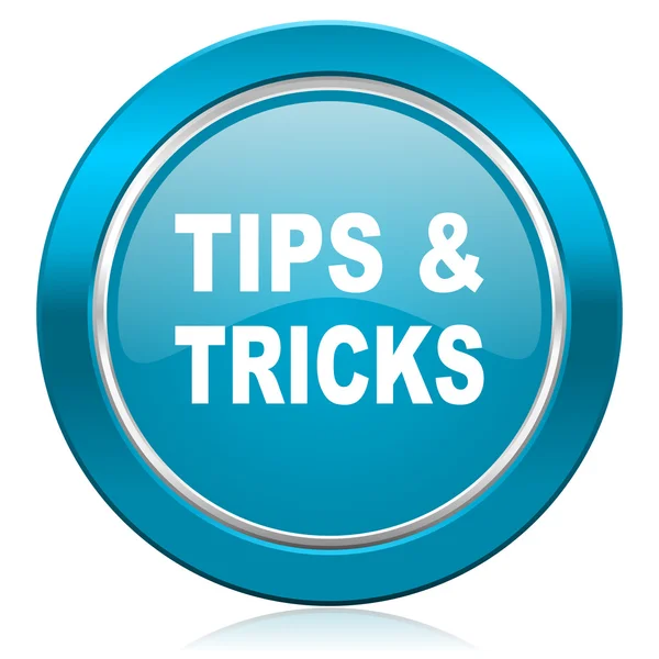 Tips tricks blue icon — Stock Photo, Image