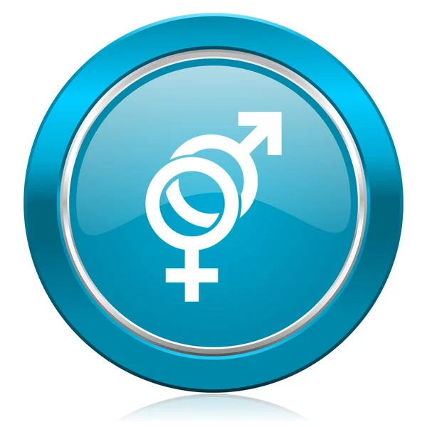Φύλο μπλε εικονίδιο φύλου σημάδι — Φωτογραφία Αρχείου
