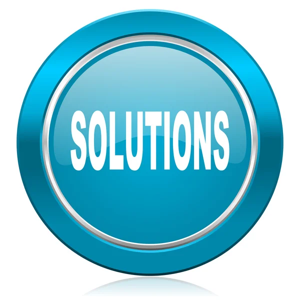 Solutions blue icon — Stock Photo, Image