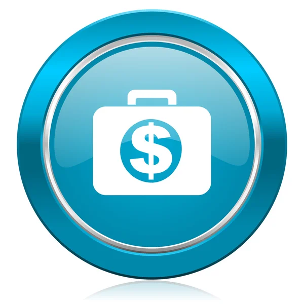 Finanční modrá ikona — Stock fotografie