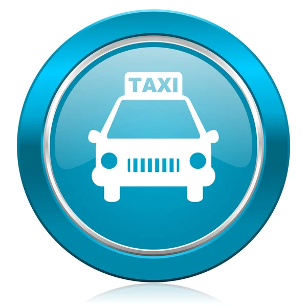 Taxi blaues Symbol — Stockfoto