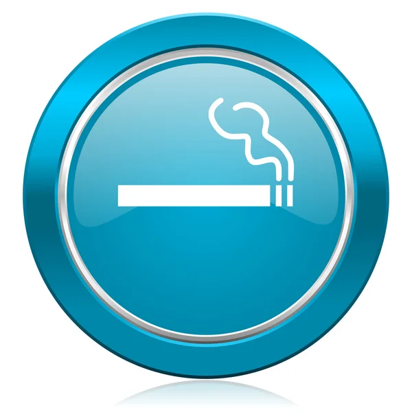 Cigarette blue icon nicotine sign — Stock Photo, Image