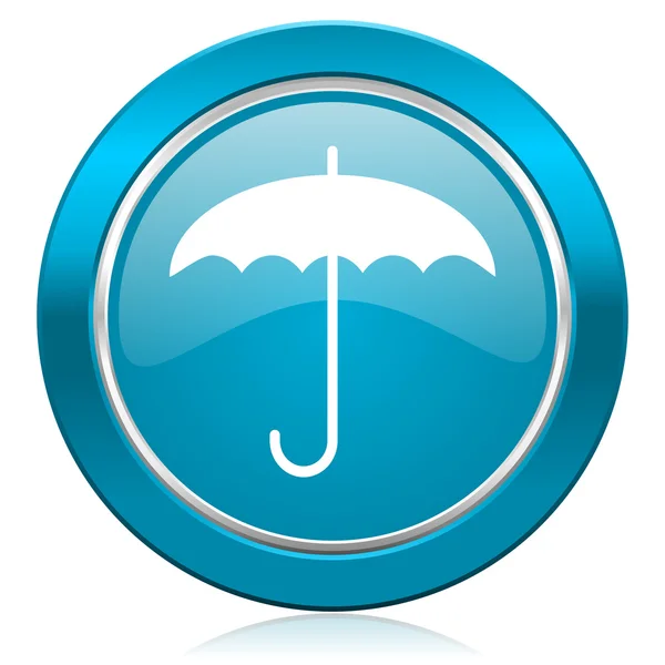 Ombrello simbolo di protezione icona blu — Foto Stock