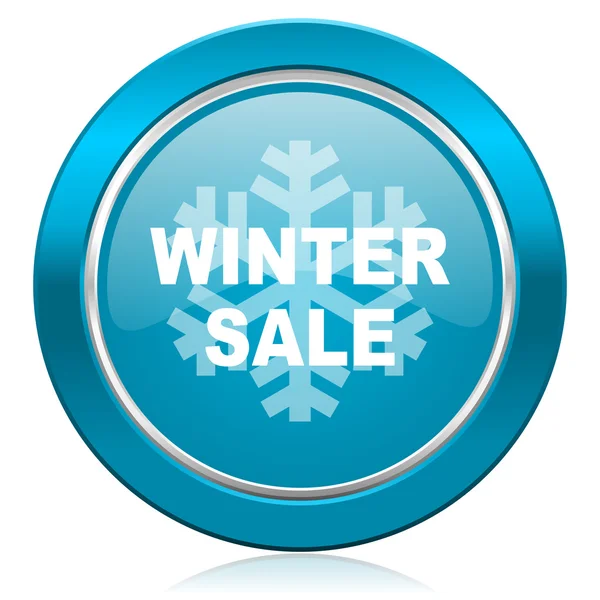 Zimní prodej modrá ikona — Stock fotografie