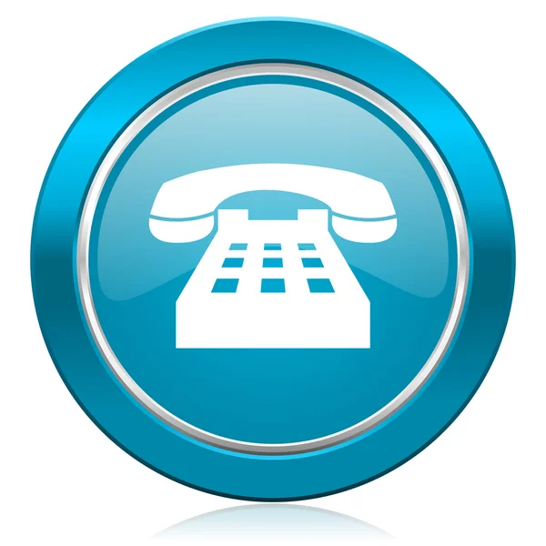 Telefone ícone azul sinal de telefone — Fotografia de Stock