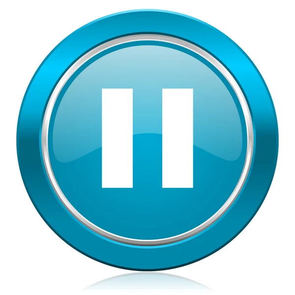 Pause blue icon — Stock Photo, Image