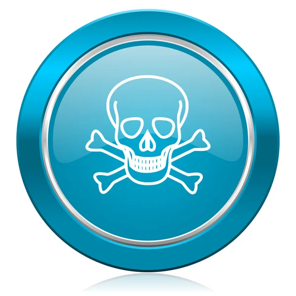 Calavera icono azul signo de muerte — Foto de Stock