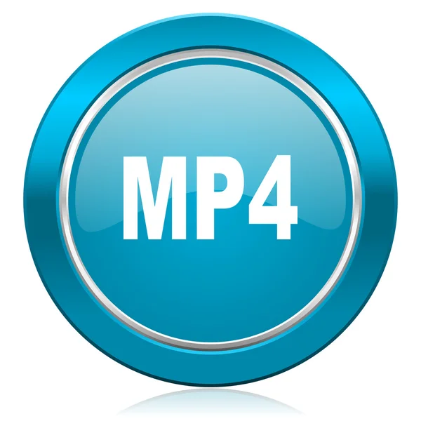 Mp4 blue icon — Stock Photo, Image