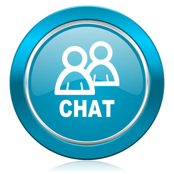 Chat blue icon — Stock Photo, Image