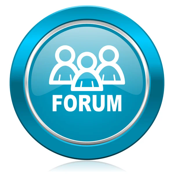 Forum blaues Symbol — Stockfoto