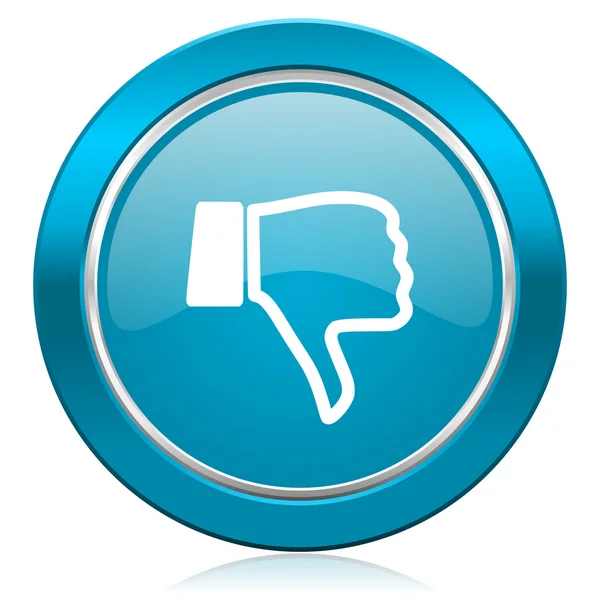 Dislike blue icon thumb down sign — Stock Photo, Image