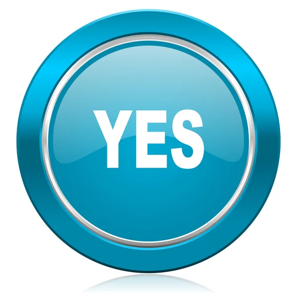 Yes blue icon — Stock Photo, Image