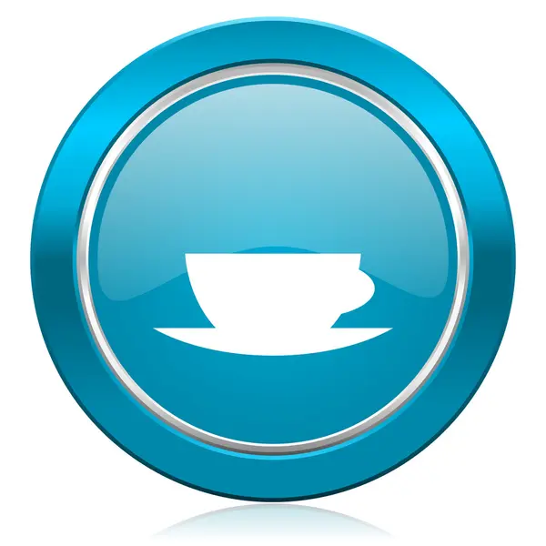 Espresso blu icona caffe tazza segno — Foto Stock