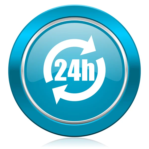 24h blue icon — Stock Photo, Image