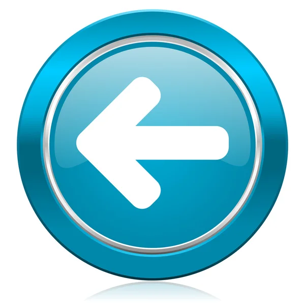 Left arrow blue icon arrow sign — Stock Photo, Image