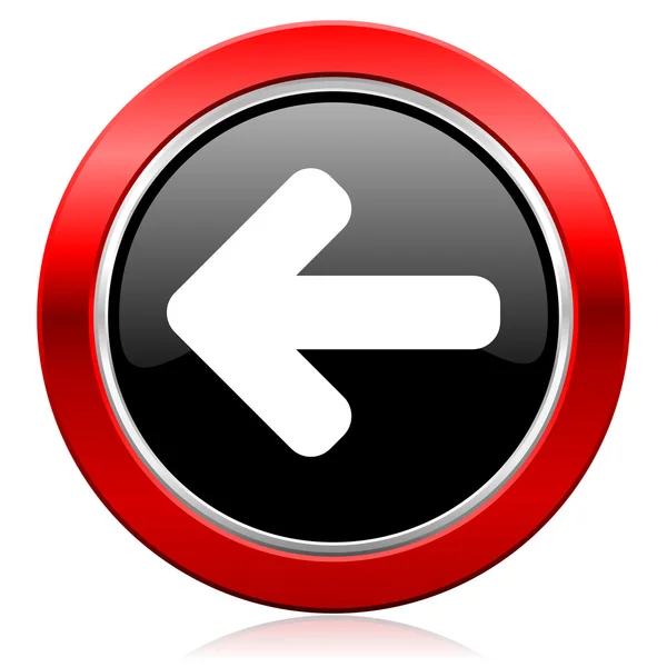 Symbol šipky ikona šipka vlevo — Stock fotografie
