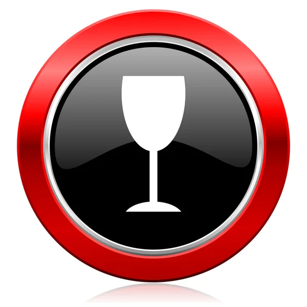 Signo de vidrio icono de alcohol — Foto de Stock