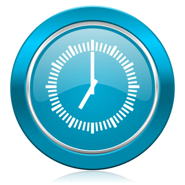 Time blue icon clock sign — Stock Photo, Image