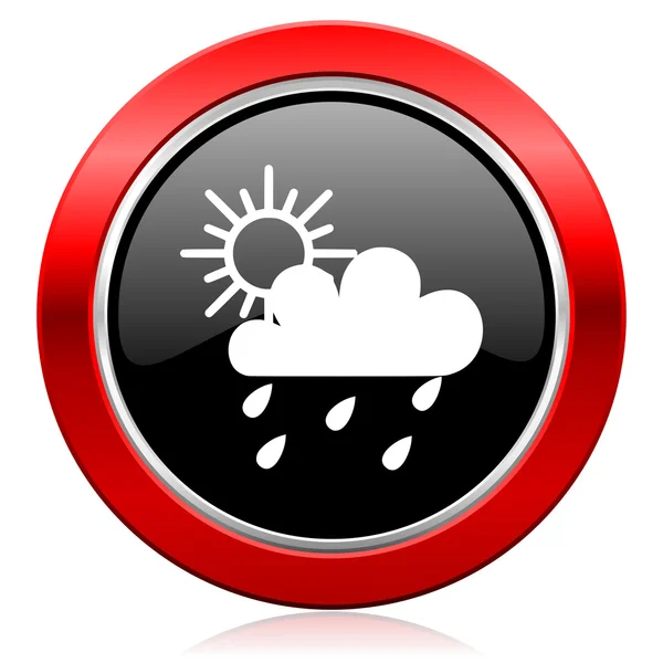 Rain icon waether forecast sign — Stock Photo, Image