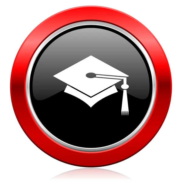 Sinal de graduação ícone de educação — Fotografia de Stock