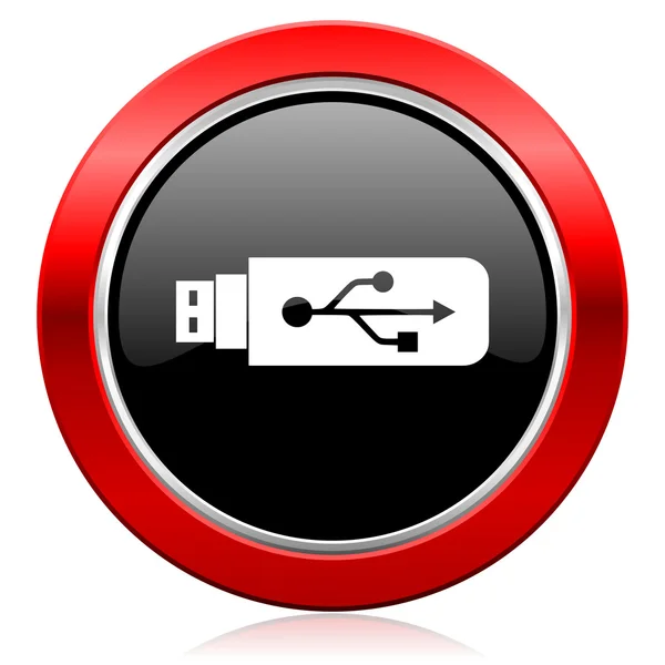 Ikona USB błysk pamięć znak — Zdjęcie stockowe