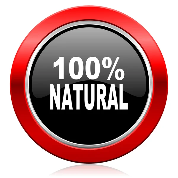 Naturliga ikonen 100 procent naturliga tecken — Stockfoto